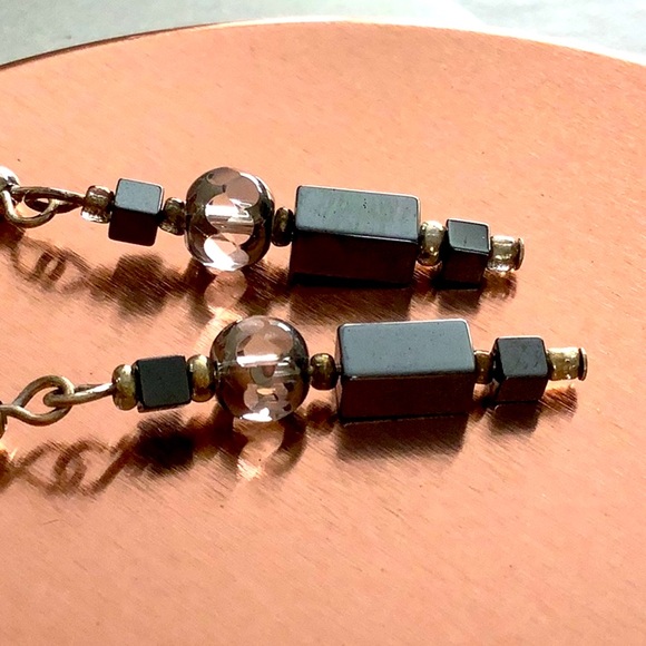 Hematite & Harmony Earrings. - Picture 1 of 2